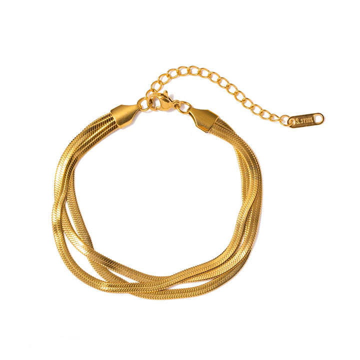 pulseira feminina banhada em ouro 18k