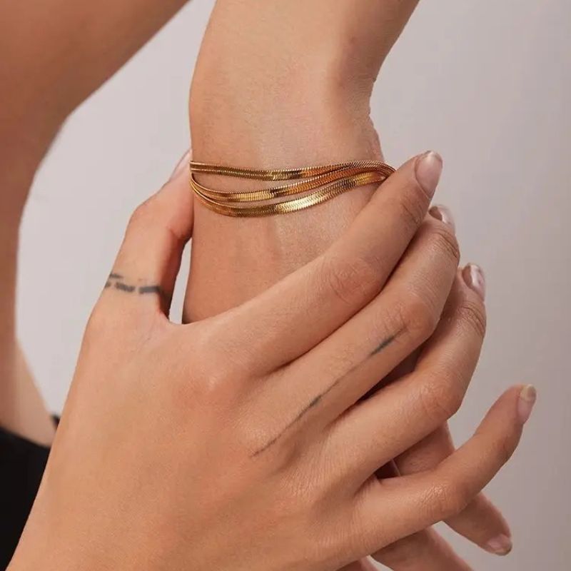 pulseiras femininas banhadas